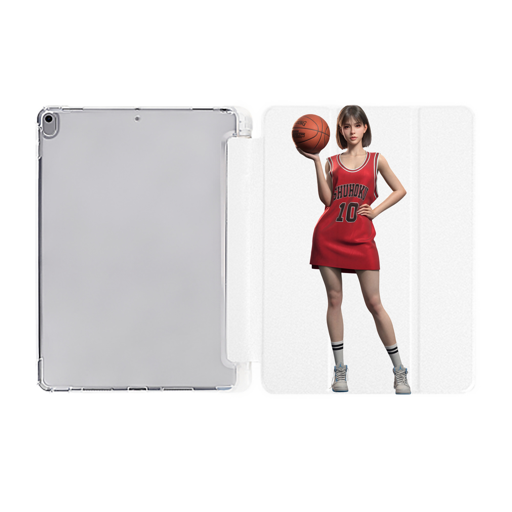 （画像用） SLAM DUNK／スラムダンク IPad ケース ペン収納付き 三つ折りスタンド PUレザー×シリコン 対応機種9.5/10.5/10.9インチ